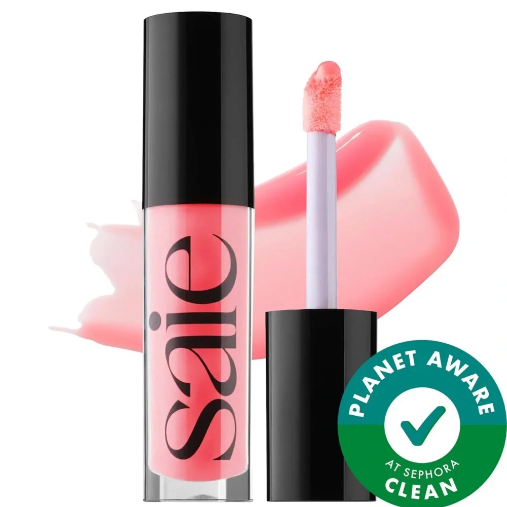 Saie glossybounce high-shine hydrating lip gloss oil - burst